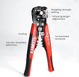 KAIWEETS Wire Stripper Crimper Set 3-in-1 10-24 AWG Auto 261 PCS Terminals view 6
