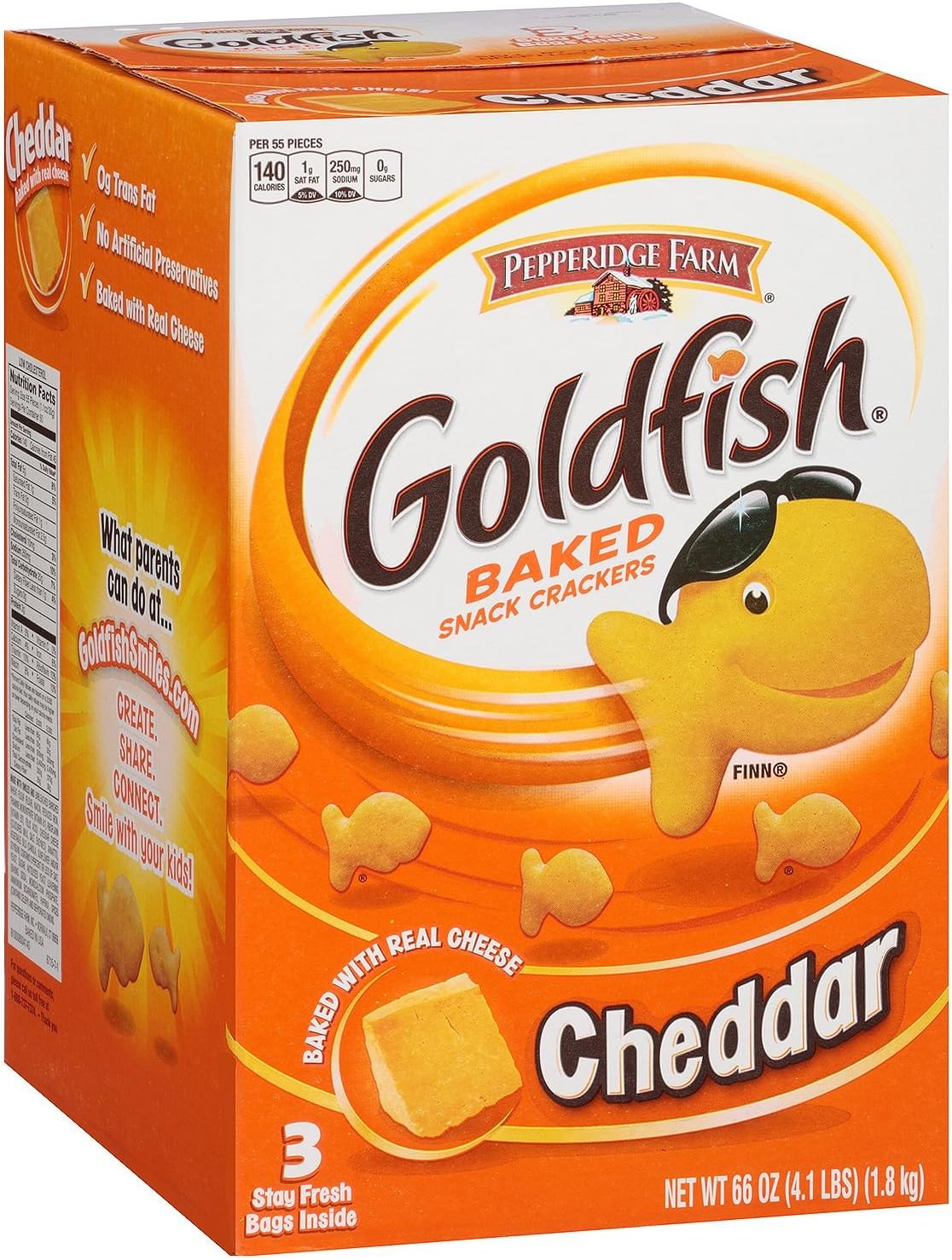 Product of Pepperidge Farm Goldfish Cheddar Baked Snack Crackers (22 oz., 3 ct.) - Crackers [Bulk Savings]