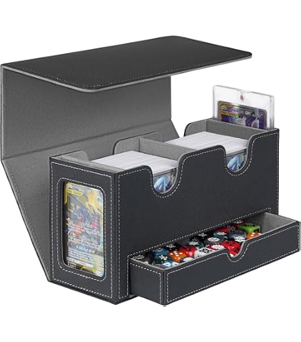 Jaffzora Card Deck Box for MTG Commander, Deck Display Case Holds