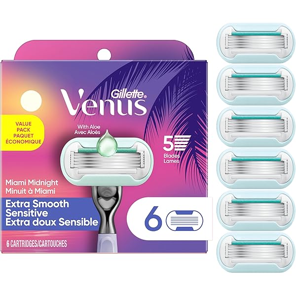 Venus Miami Sunrise Deluxe Sensitive Women's Razor Refills
