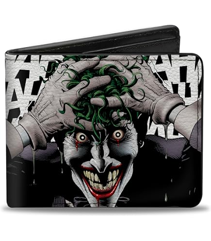 Amazon.com: Buckle-Down DC Comics Bifold Wallet | The Joker Ten