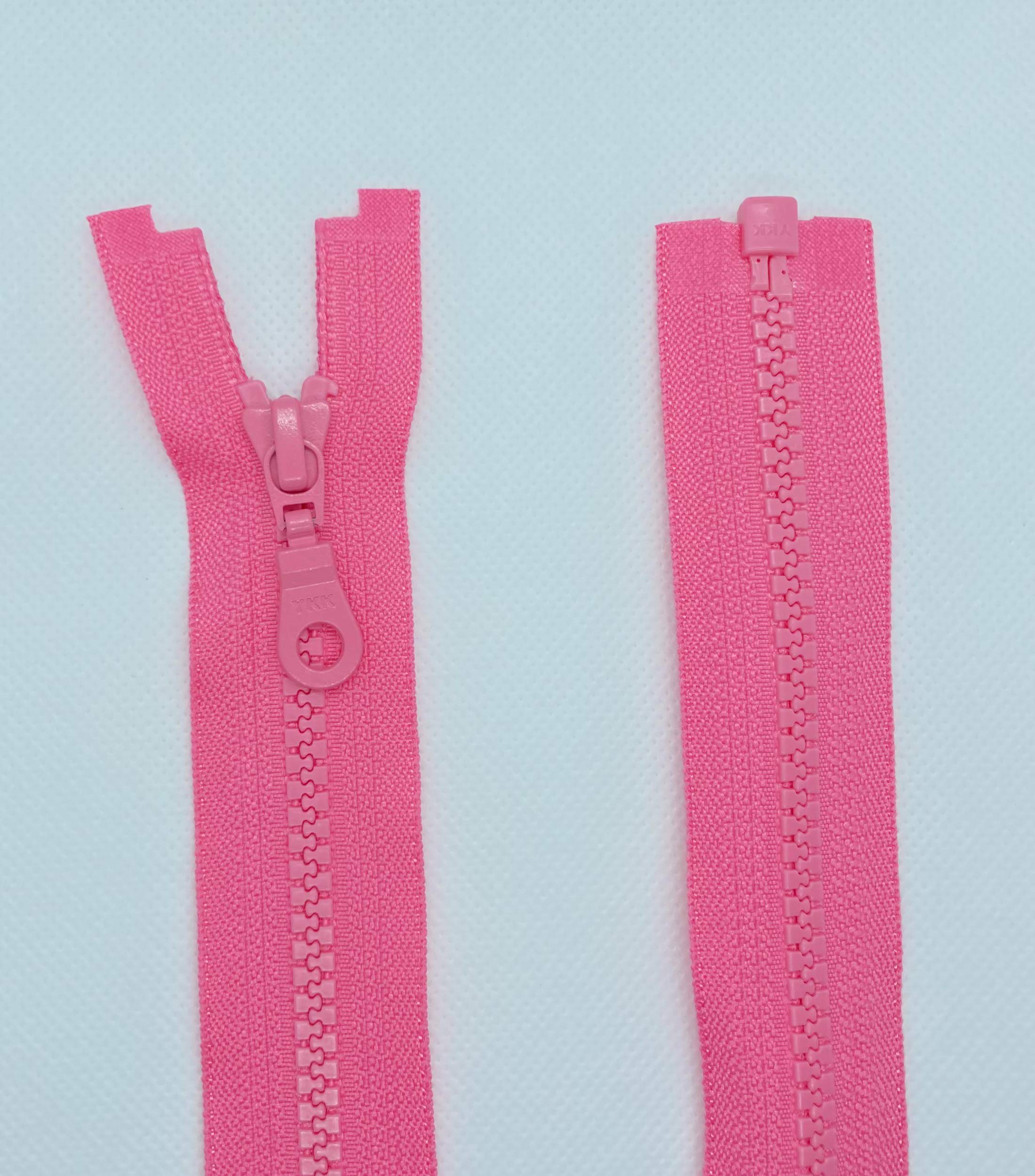 YKK Zip Plastic Teeth No. 5 Medium Coarse Separable (335 Pink, 50 cm)