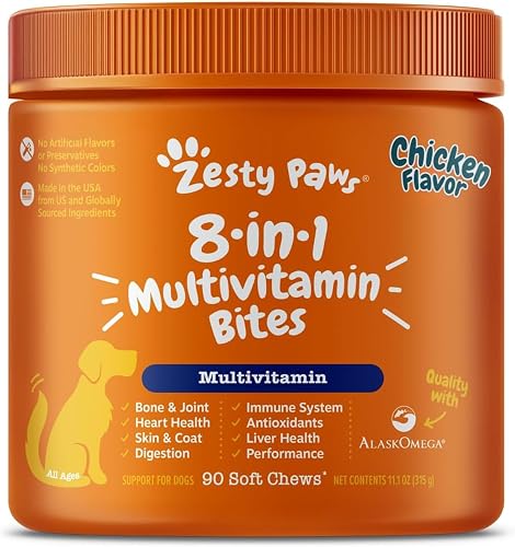 Zesty Paws multivitamínico para perros con glucosamina y condroitina — Salud y suplementos