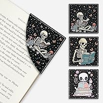 Skeleton Book Corner Bookmarks: Elevate Your Reading Experience