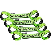 Mimanchi 2"x16" Replacement Sewn Eye Loop Short Strap, 4Pack, Heavy-Duty Dog Bone Tow Truck Straps with Loops, for use with 8 Point Car Tie Down Kit, Axle Tie Down Straps