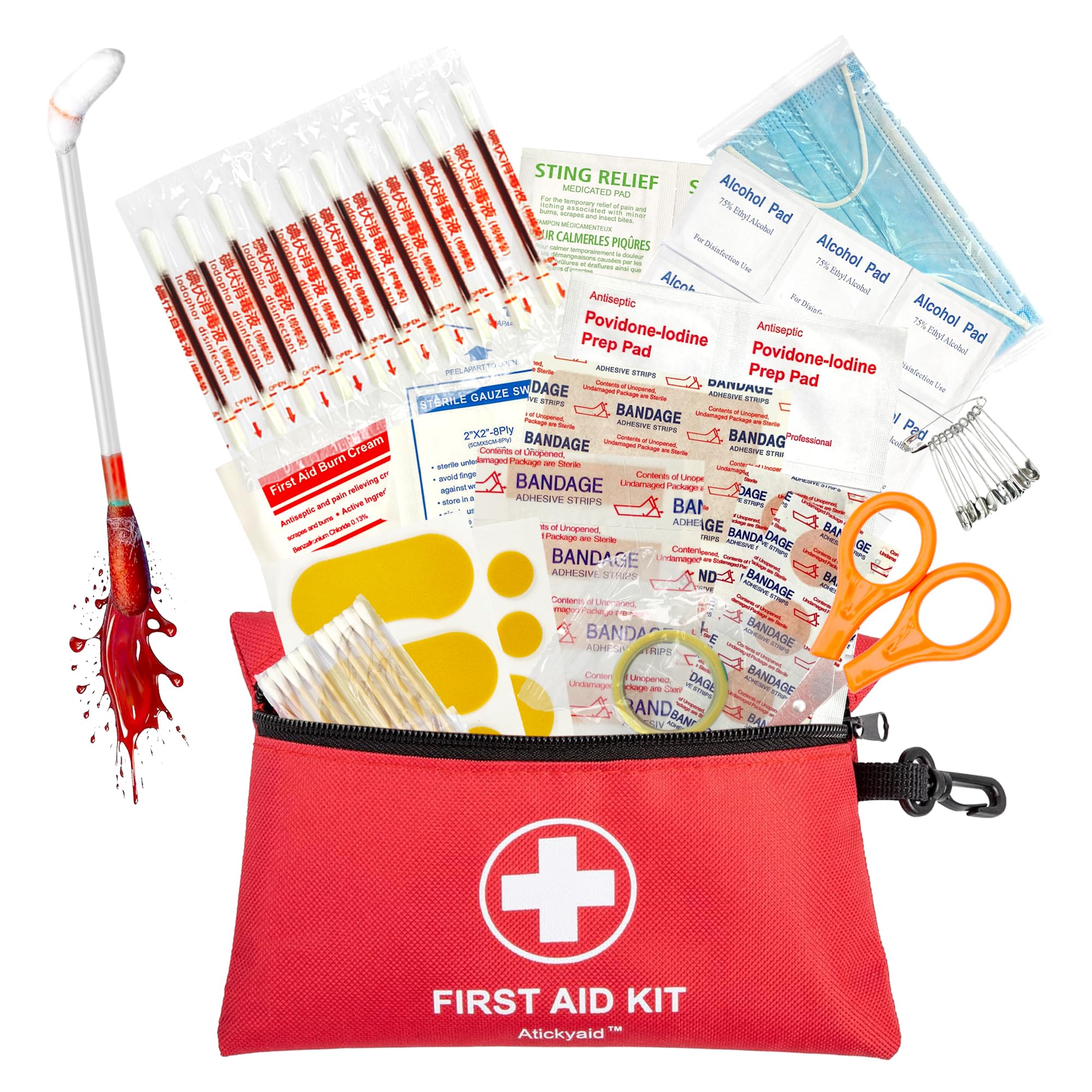 Photo 1 of 152 Piece Small First Aid Kit, Travel Size First Aid Kit TSA Approved, Mini Forst aid kit for Home, Car, Travel, Camping, Truck, Sports, Office, Hiking Med Kit for Backpack