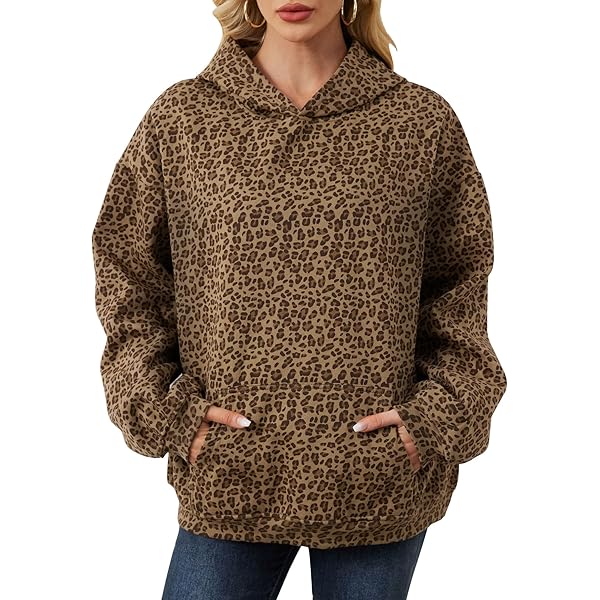 Amazon.com: DURUNUL Leopard Print Hoodies Women Oversized