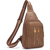 FALAN MULE Crossbody Bags for Women Trendy Leather Sling Chest Bag Fanny Packs for Women