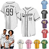 Custom Baseball Jersey for Men Women Youth Personalized Pinstripe Baseball Shirts Stitched Name Number Logo