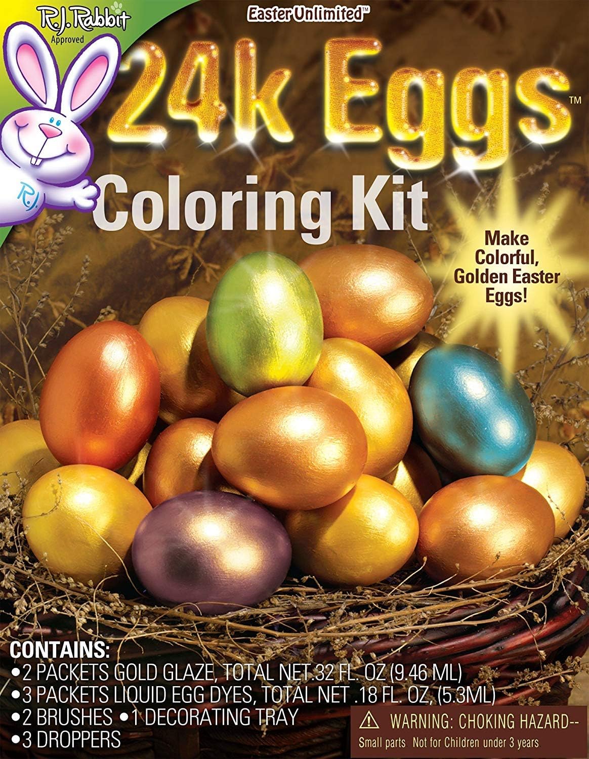 Easter Egg Coloring Decorating Kit (24 Karat Gold)