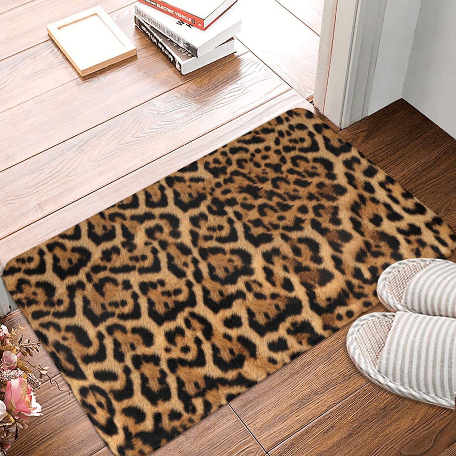 Photo 1 of ***Different from picture****Leopard Cheetah Print Bath Mats for Bathroom Decor, Animal Skin Pattern Absorbent Bath Rug Non-Slip Floor Rug Carpets for Kitchen Bathroom Laundry Bedroom Living Room