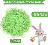 Vaktop Green Shredded Tissue Paper 100g Gift Filler Eco Friendly view 2