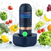Portable Fruit Washer &amp; Vegetable Cleaner, Wireless Produce Cleaner Blue | For families at home or camping; titanium electrolysis with tap water; no additives or consumables; IPX7 waterproof