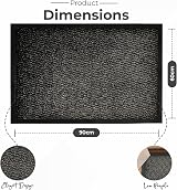 Abaseen Dirt Trapper Door Mat Indoor Outdoor Non Slip Rubber Backing view 3