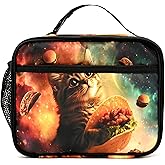 Droerfes Space Cat Insulated Lunch Box Reusable Lunch Bag Women Men Cooler Tote Bag For Kids Boys Girls Work Picnic School Office
