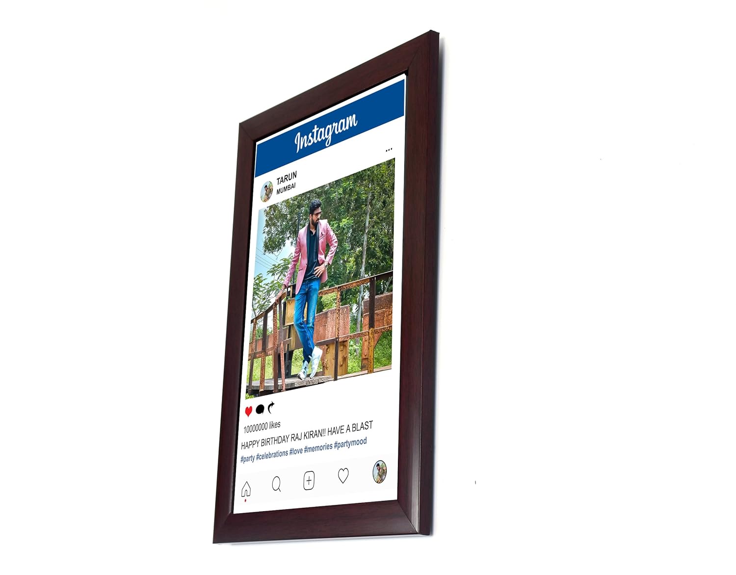 Generic 10in X 15in Personalised Photo Frames Instagram Frame With Instagram Template For Your Loved Ones And Mates Amazon In Home Kitchen