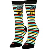 Cool Socks, Cute Fuck Off Socks for Women, Funny Novelty Curse Word Themes