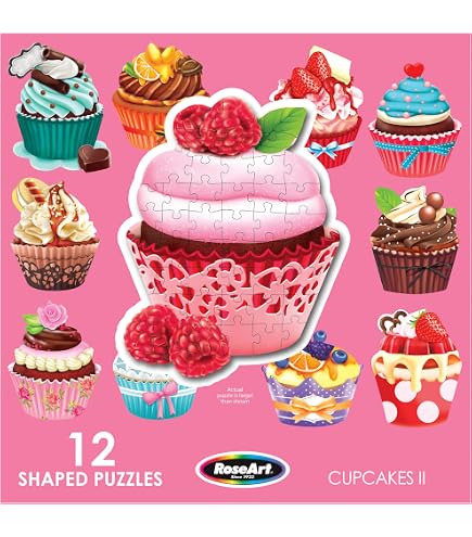 Amazon.com: Galison Rose All Day Set of Two Shaped Puzzle Set