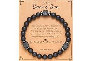 UPROMI To My Husband, Boyfriend, Son, Grandson, Dad, Grandpa, Papa, Daddy, Brother, Man, Stepdad, Uncle, Fiance, Soulmate, Nephew, Godfather Gifts, Elastic Rope Bracelet for Men Teens