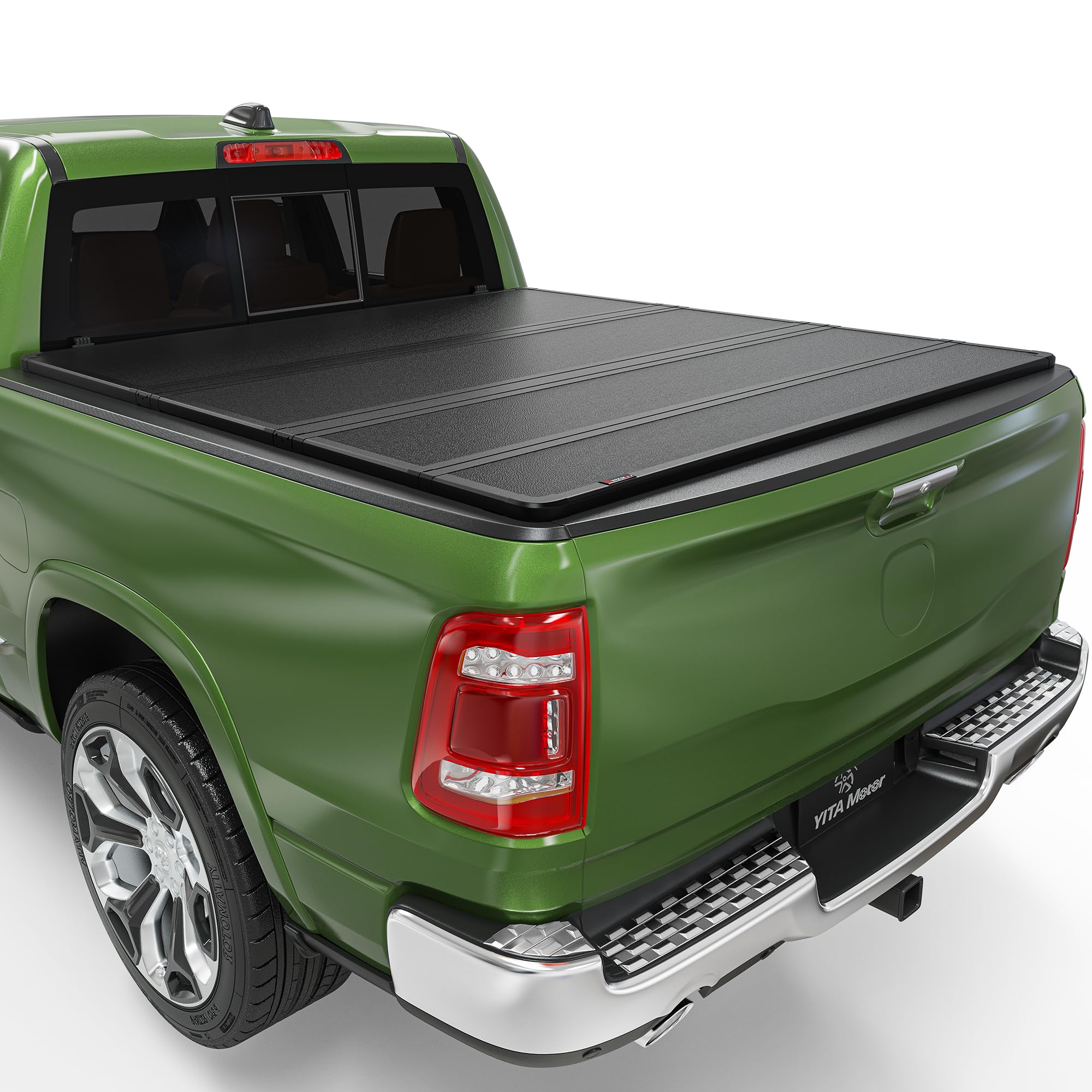 Photo 1 of ***POSSIBLE MISSING PARTS*** YITAMOTOR Quad Fold Hard Truck Tonneau Cover Fits for Dodge Ram 1500 New Body Style 2019 2020 2021 2022 2023 2024 2025 with 5.7ft Bed w/o Rambox, Heavy-Duty Aluminum Alloy Bed Cover