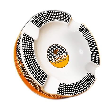 SIKARX Zigarrenaschenbecher – Tablett-Design für draußen, Winddicht, drinnen und draußen 8' Round Cigar Ashtray