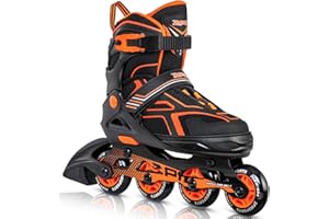 2PM SPORTS Torinx Green Boys Adjustable Inline Skates, Fun Beginner Roller Skates for Kids, Youth, Girls, Men and Women