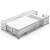 LEVIMETREE Silver Guest Towel Holder Tray for Bathroom – Countertop Napkin Organizer for Disposable Paper Towels, Elegant Hand Towel Rack for Powder Room, Modern Guest Bathroom Accessories