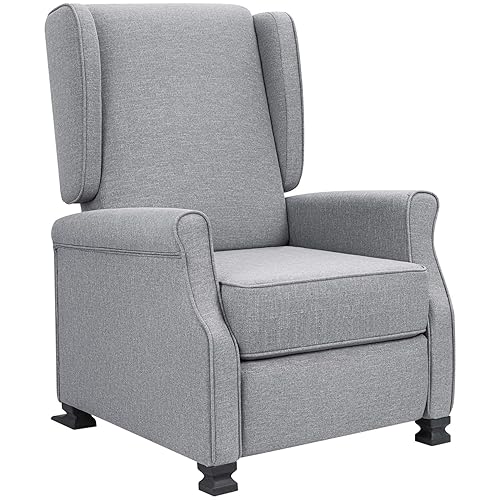 JUMMICO Recliner Chair Wingback Fabric Adjustable Modern Living Room