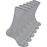Cotton Crew Socks, Light Gray, Pack of 3 Pairs siez 10-13
