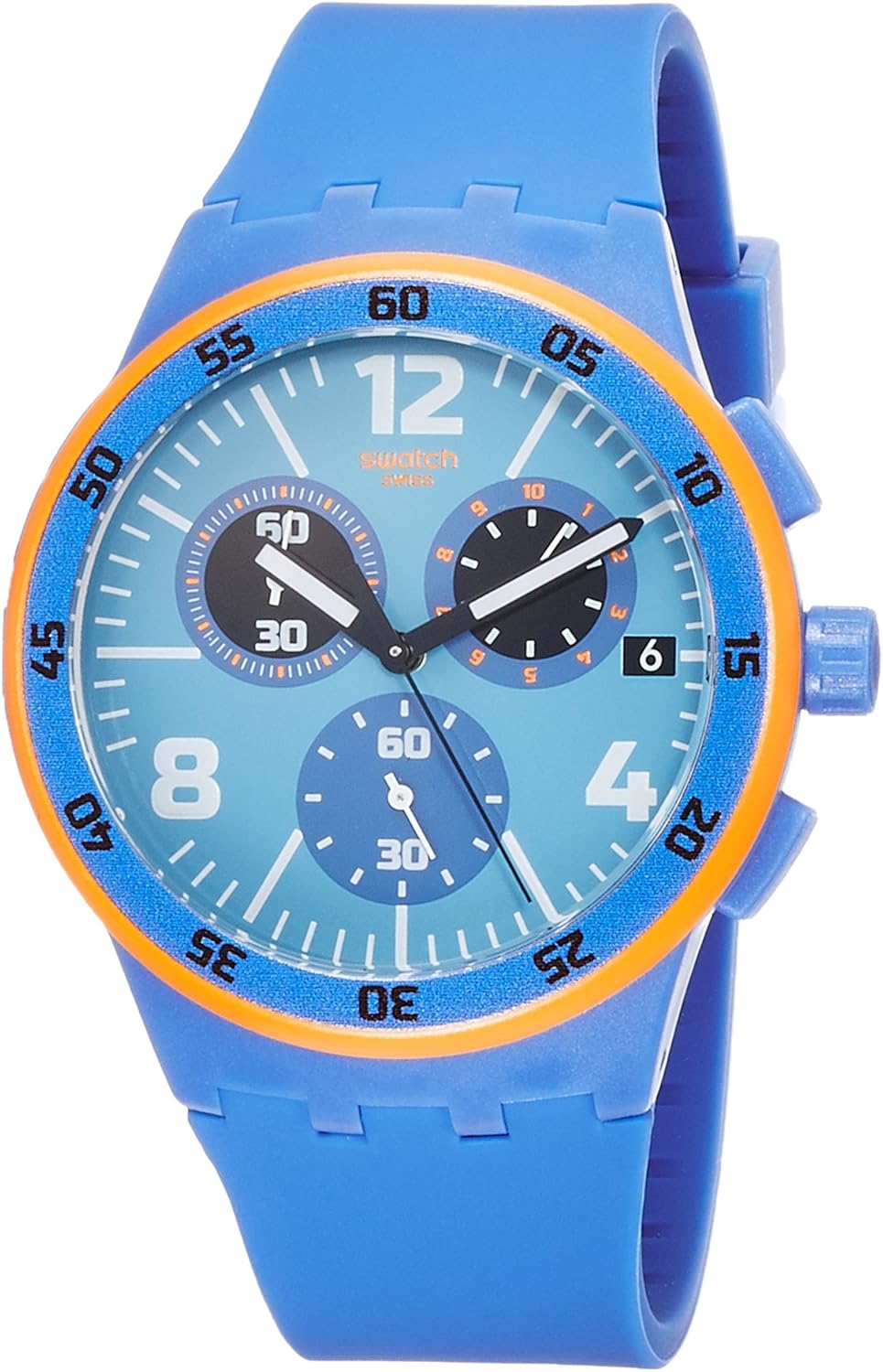 Swatch Reloj Digital para Hombre de Cuarzo con Correa en Silicona SUSN413