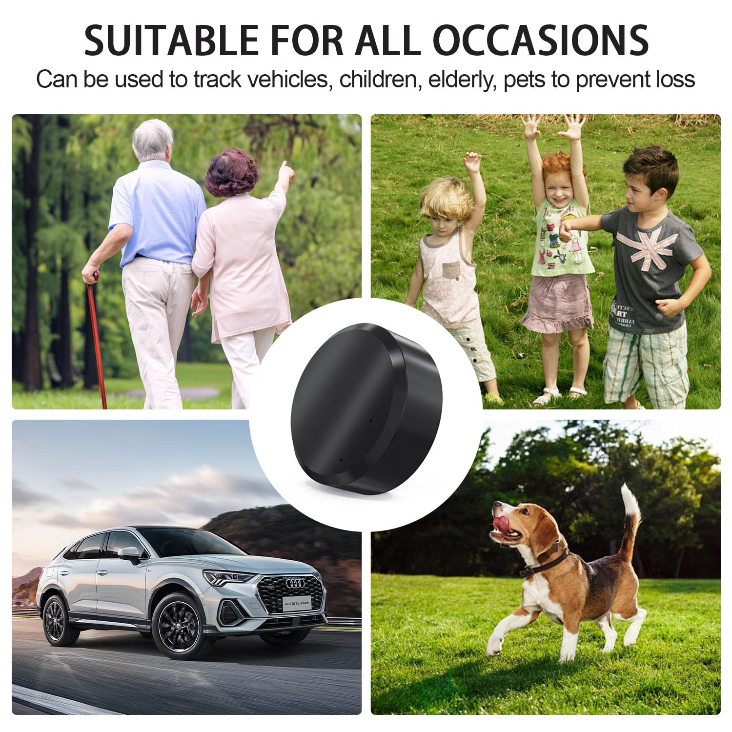 Mini GPS Tracker for Vehicles: Tracker Device for Vehicles No Subscription No Monthly Fee Car Tracker Device Hidden Magnetic Real-Time Tracking for Cars Kids Dogs (GF11-M3)