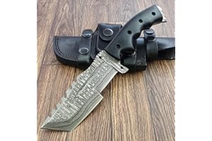 POSHLAND TR-1168 Custom Handmade Damascus Steel 10 Inches Tracker Knife - Perfect Grip walnut wood Handle (TR-2196)