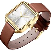 VTAIGE Women's Square Leather Watch Vintage Elegant Waterproof Analog | Stylish Dial Design, Daily Waterproof, Quartz Movement, Retro Wristwatch
