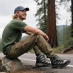 NORTIV 8 Men's Ankle High Waterproof Hiking Boots
