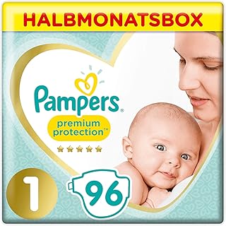 Pampers Premium Protection Windeln, Gr. 1, Halbmonatsbox (1 x 96 Windeln)