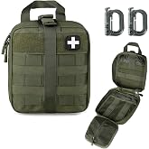 LIVANS 1000D First Aid Bag Empty, Medical Ifak Pouch for Emergency &amp; EMT | Molle Compatible, Rip-Away &amp; Quick-Release Design, Versatile for Tactical, Camping, Hiking and Travel