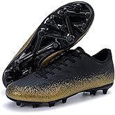 FEETHING Unsix Adult Soccer Cleats for Men Women Lightweight Breathable Football Shoes with FG Studs Enhanced Traction for Firm Ground