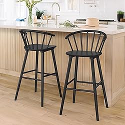 LUE BONA Wood Bar Stools with Semicircular