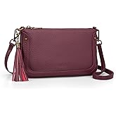 befen Leather Wristlet Wallet for Women, Vintage Leather Crossdody Bag Cell Phone Purses with Built in Wallet Clutch Purse