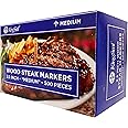 KingSeal 500 Count 3.5 Inch Natural Birch Wood Steak Markers, Heat Stamped, Medium, Eco-Friendly, Bulk Pack - 500 Per Box