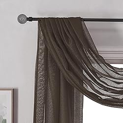 DONREN Luxury Soft Sheer Curtains Scarf for Windows