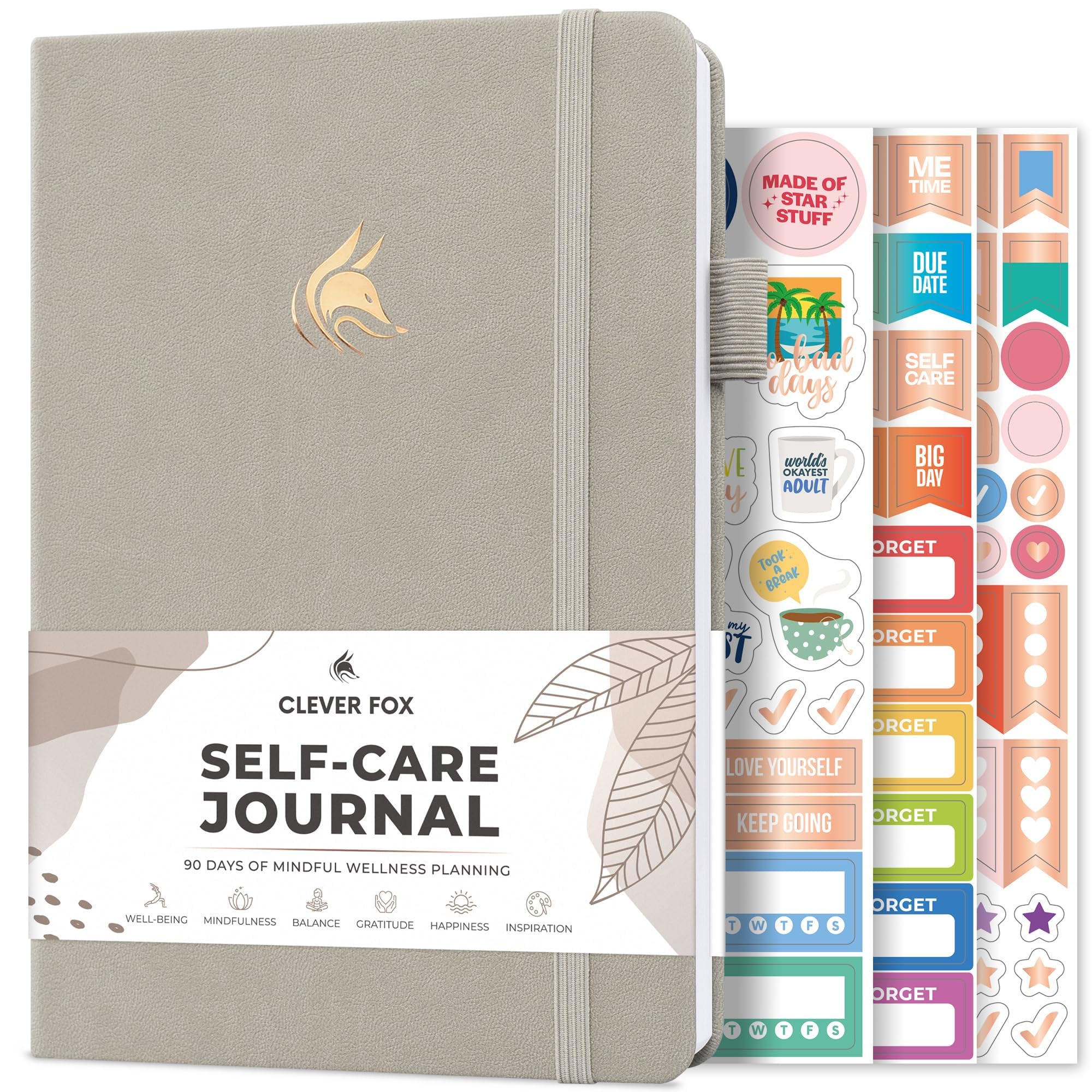 Clever Fox Self-Care Journal – Daily Reflection Notebook – Mental Health & Personal Development Planner, Meditation & Mood Log, A5 (Foggy Alps) — image 1