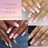 EONFAVE False Nails 240 Pcs Coffin Nude French Tip Full Cover Kit view 5