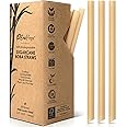 EcoPreps Biodegradable Jumbo Smoothie Straws, Sugarcane Boba Straws - 50 PCS, Extra Wide, 100% Compostable, Plastic-Free, Eco-Friendly Large Wide-Mouthed Straw - 8.3'' Long Sugarcane Disposable Straw