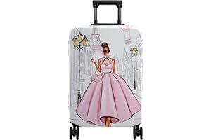 hswosnas Luggage Cover Approved Cute Travel Suitcase Protector Fashion Queen Elastic Washable Unique Themed Baggage Covers for 21-24 inch Luggage (M)