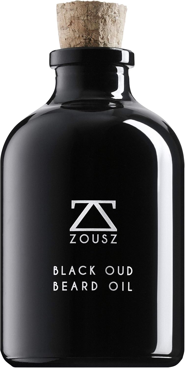 ZOUSZ Beard Oil For Men, Black Oud & Sandalwood Scent, Beard Growth & Conditioning With Natural & Organic Essential Oils