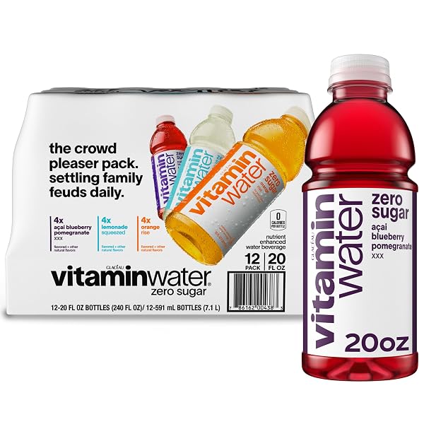 VITAMINWATER ZERO VARIETY PACK NUTRIENT ENHANCED WATER W/ VITAMINS, 20 FL OZ, 12 PACK