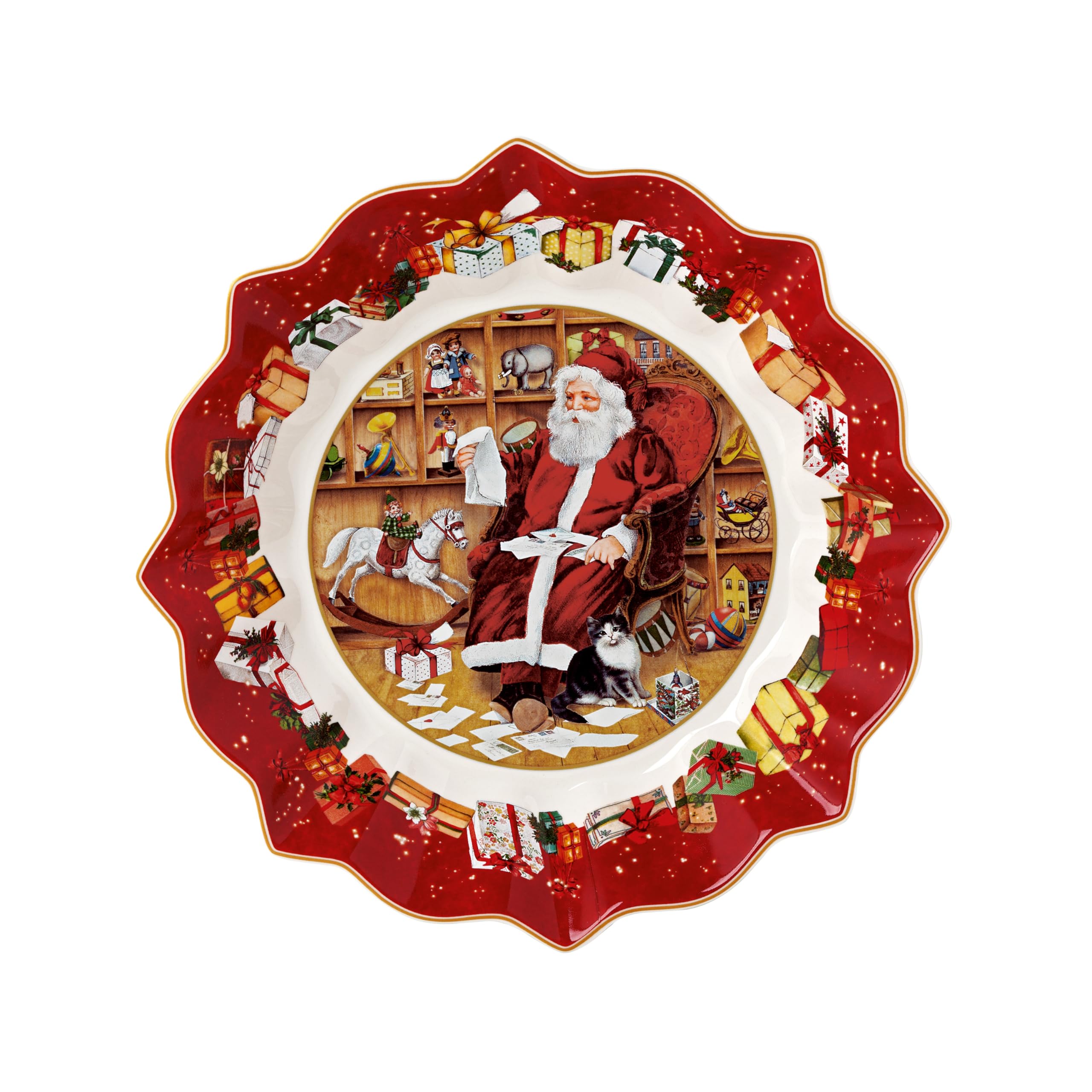 Villeroy & Boch 14-8332-3635 Pastry Plate, Porcelain, Red