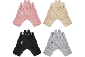 Premillow Winter Gloves for Women - Warm Womens Winter Gloves, Touchscreen Knit Glove with Elastic Cuff for Cold Weather