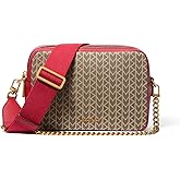Michael Kors Womens Bryant Medium Double Zip Chain Camera Crossbody Bag